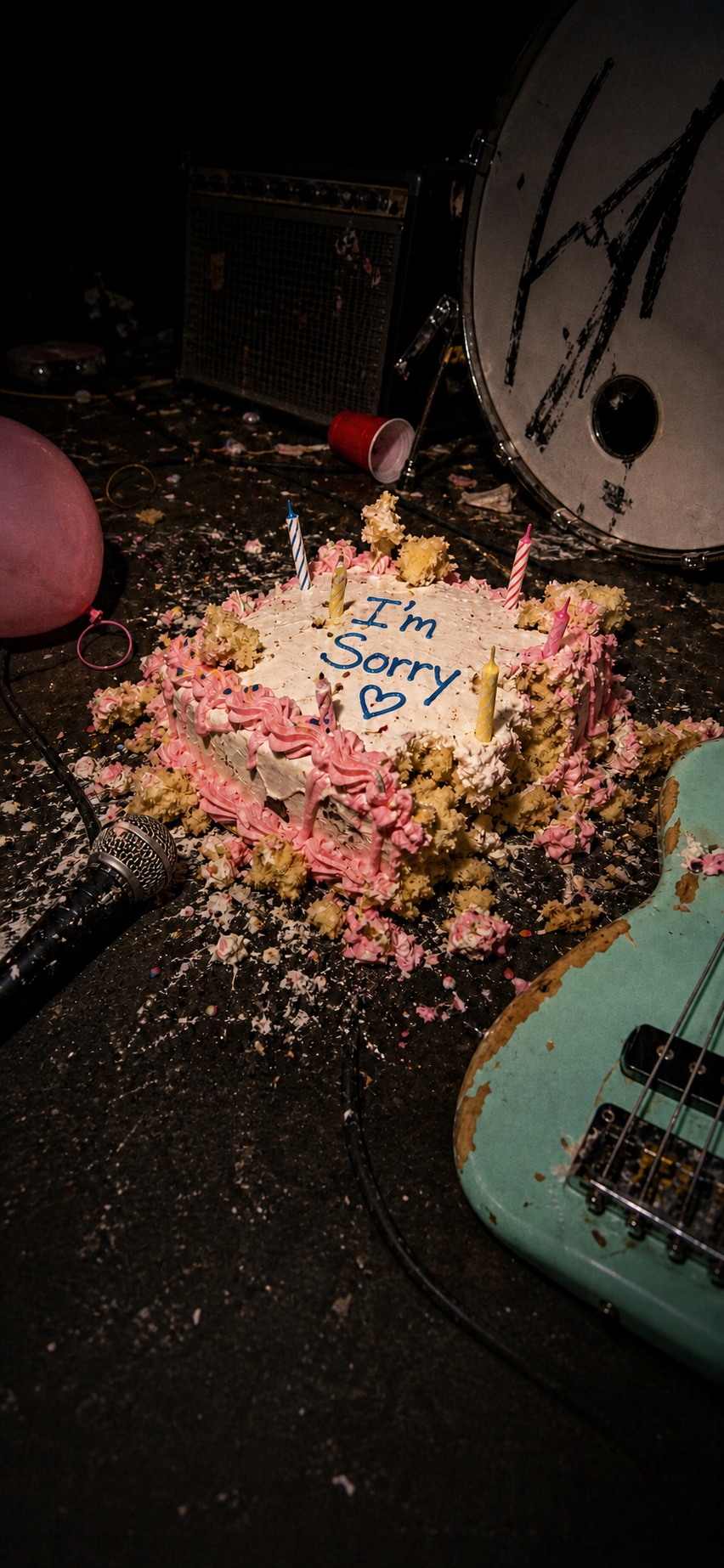 Original Gana song artwork showing a live stage after an emotional performance